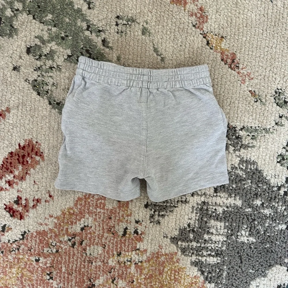Ralph Lauren 12 Month Baby Boy Gray Knit Oxford Pull On Shorts